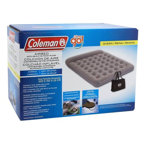 Colchon inflable Coleman Go Queen C/inflador 2 plazas