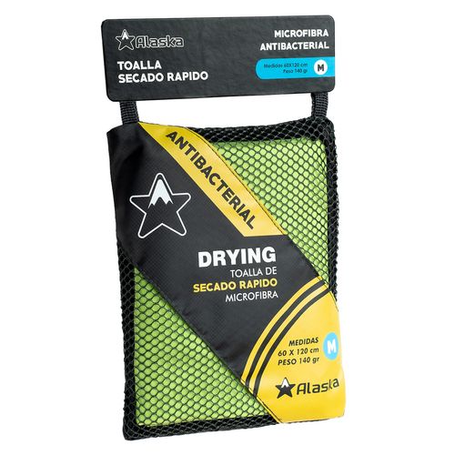 Toalla Antibacterial Alaska Drying de Secado Rápido Microfibra Mediana Unisex Green