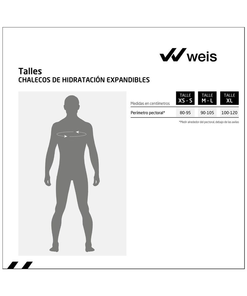 Chaleco running 2+5 Weis hidratacion Flex - Interfuerzas