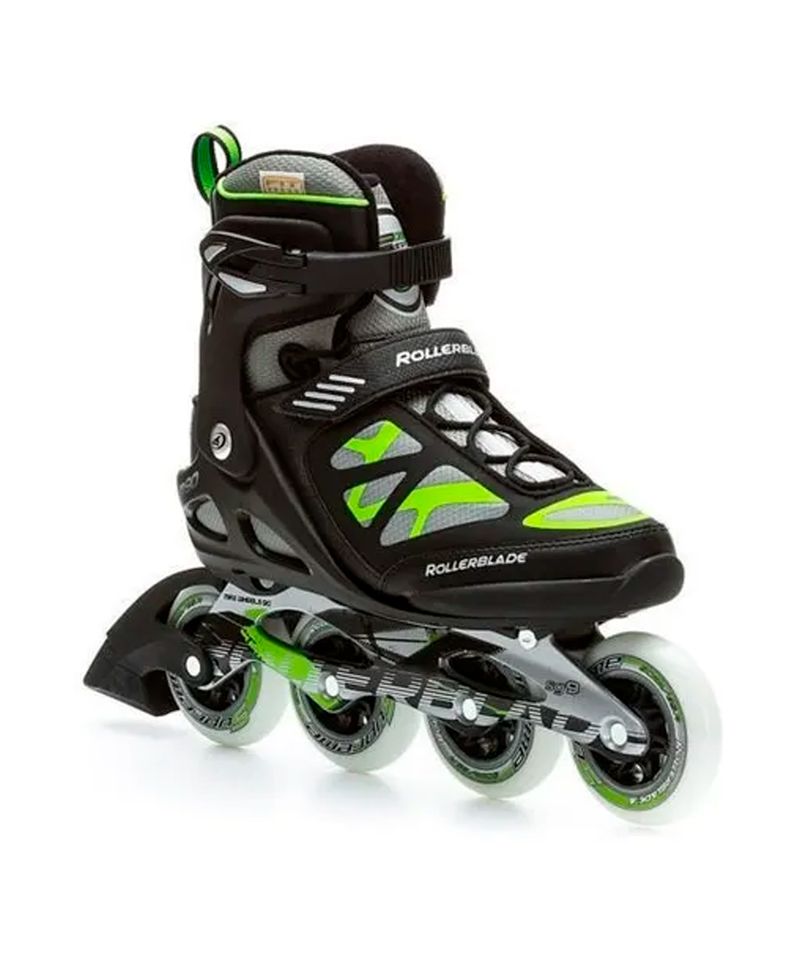 Patin-Rollerblade-Macroblade-90-Hombre-Black-Green