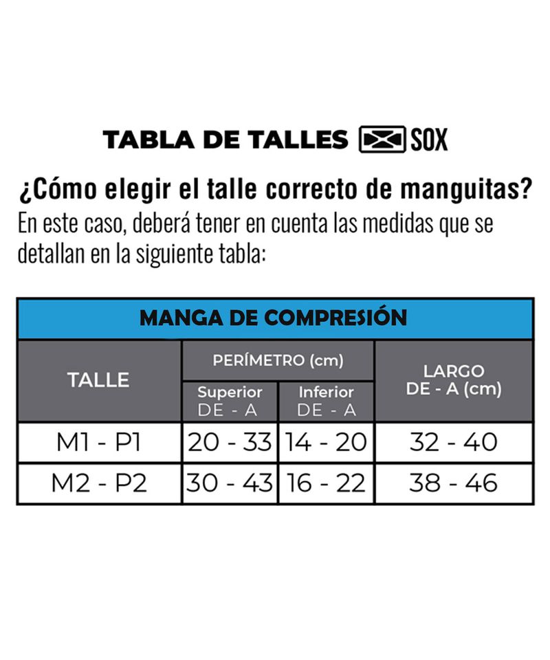 TABLA-DE-TALLES-MANGA-DE-COMPRESION-UNISEX