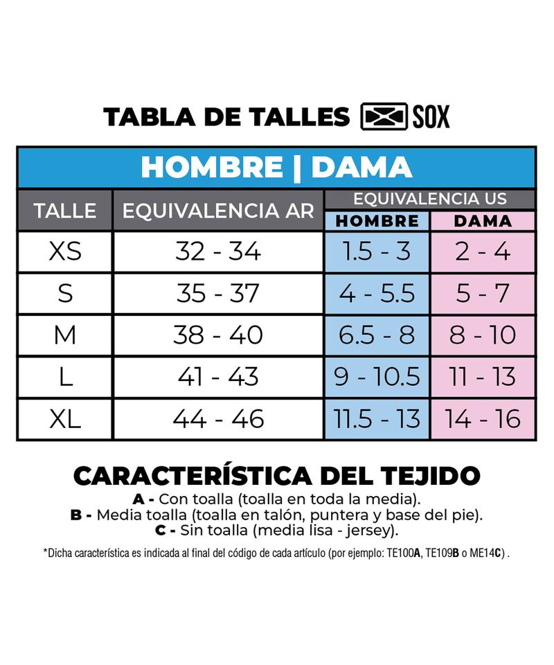 TABLA-DE-TALLES-MEDIAS-SOX-UNISEX