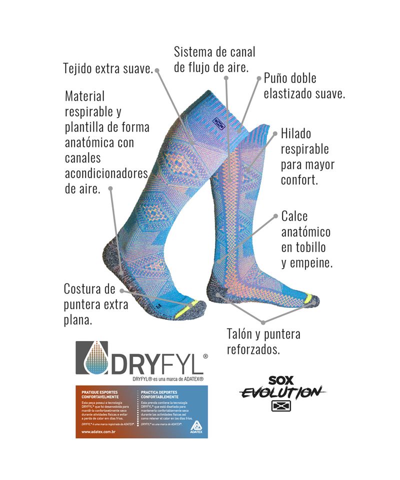 Medias-Sox-Snowboard-Ski-Evolution-Mujer-Turquesa-TE91C-1