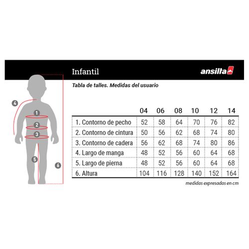 Calza Térmica Ansilta Luma Polartec Niños