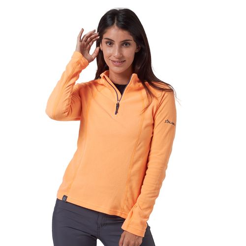 Buzo Alaska Sur Ii MicroPolar Liviano Trekking Mujer Coral Brillante AL330-410