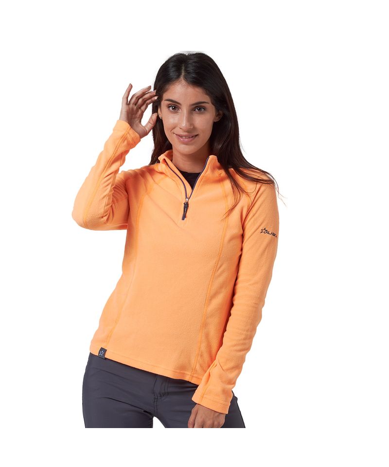 Buzo-Alaska-Sur-Ii-Micro-Polar-Liviano-Trekking-Dama-coral-brillante-AM1406-302-w