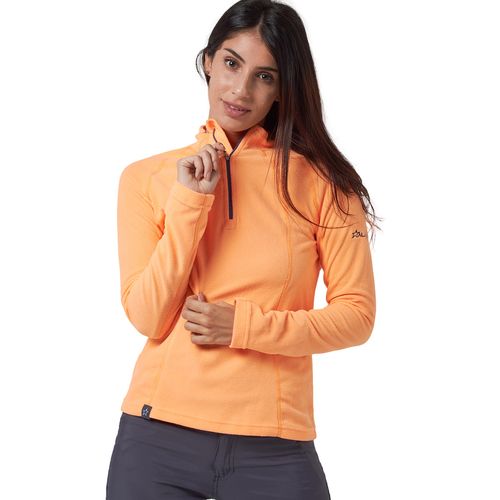 Buzo Alaska Sur Ii MicroPolar Liviano Trekking Mujer Coral Brillante AL330-410