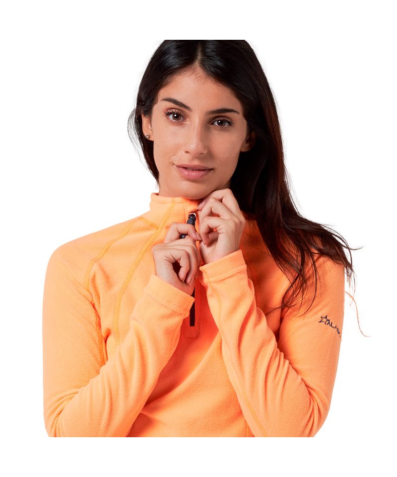 Buzo-Alaska-Sur-Ii-Micro-Polar-Liviano-Trekking-Dama-coral-brillante-AM1406-302-3w