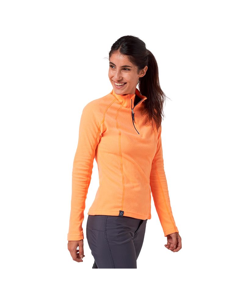 Buzo-Alaska-Sur-Ii-Micro-Polar-Liviano-Trekking-Dama-coral-brillante-AM1406-302-5w