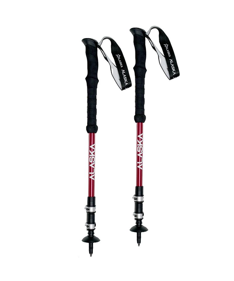 Bastones-Alaska-Climber-Pro-Aluminio-Telescopico-Trekking-Rojo-BAN-T001