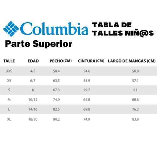 Buzo Polar Columbia Glacial Medio Cierre Niño Niña