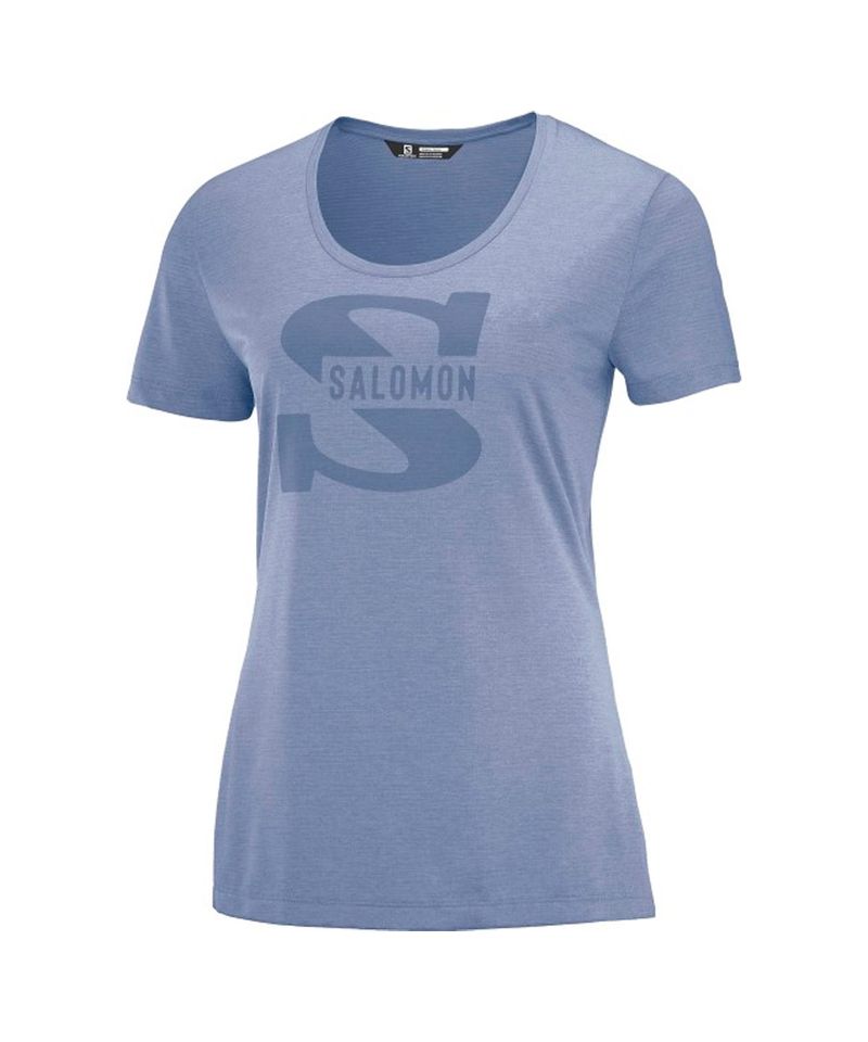 Remera-Manga-Corta-Salomon-SS-Tee-Running-Mujer-Dark-Denim-Heather-17840