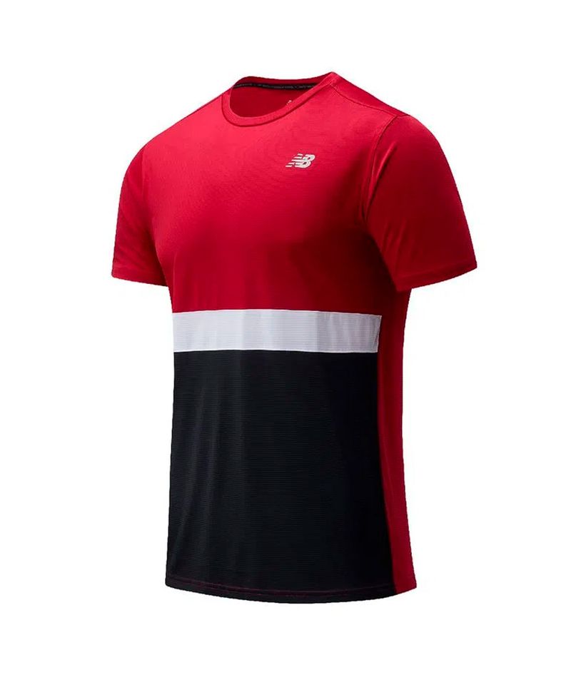 Remera-Manga-Corta-New-Balance-Striped-Accelerate-Running-Hombre-Rojo-MT03207HOR