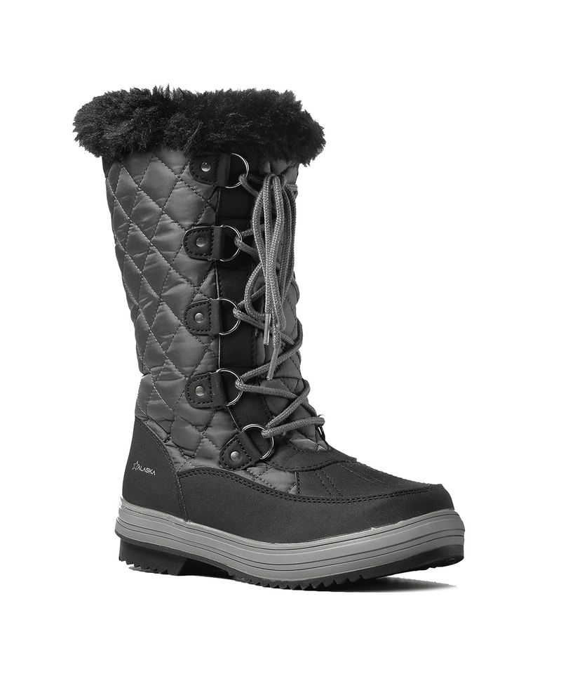 Botas Apreski Mujer Alaska Zafiro Impermeables Nieve Gris