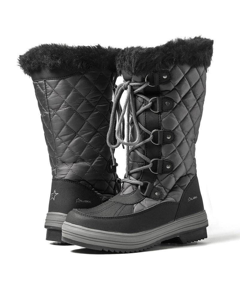 Botas-Alaska-Apreski-Zafiro-Waterproof-para-Nieve-Impermeables-Mujer-Grey-Black-WB3197-GB-2