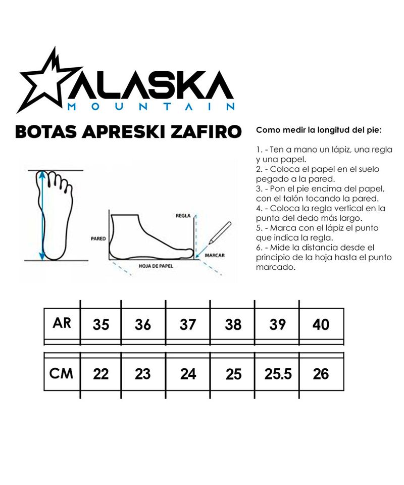 Botas Apreski Alaska Zafiro Mujer - Alpes Camping Ski