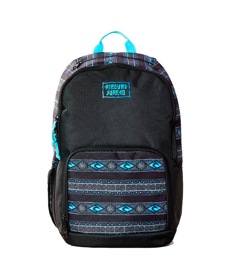 Mochila-Rip-Curl-Evo-24L-Urbano-Unisex-Negro-con-Rayas-Azules-05815-J8