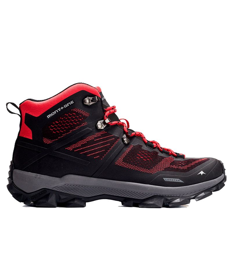 Botas-Montagne-Lorster-Impermeable-Trekking-Hiking-Hombre-Black-Red-23210MT3441HB