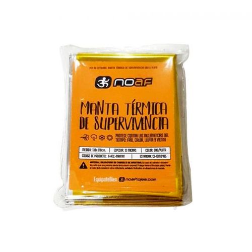 Manta Supervivencia Noaflojes Plata-Oro  Aluminizada