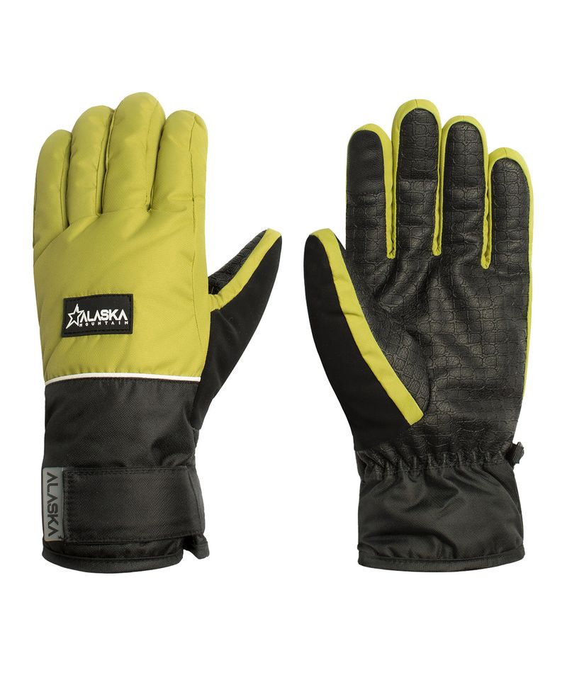 Guantes-Alaska-Patrol-Waterproof-Ski-Snowboard-Hombre-Negro-Verde-ALM-12VE