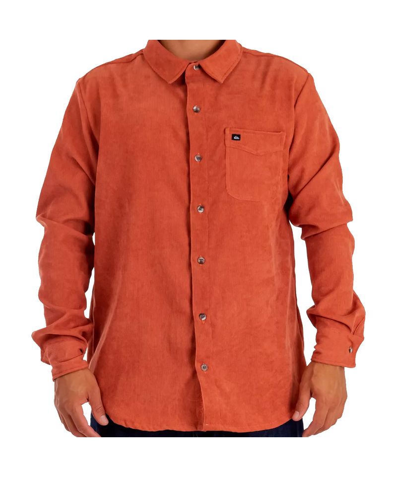 Camisa-Manga-Larga-Quiksilver-Smoke-Trail-Urbano-Hombre-Marron-2232107005