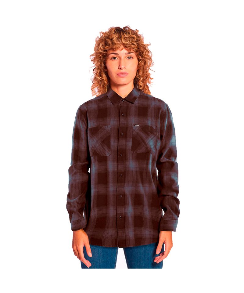 Camisa-Manga-Larga-Rip-Curl-Netastone-Urbano-Unisex-Marron-Azul-02050-J4