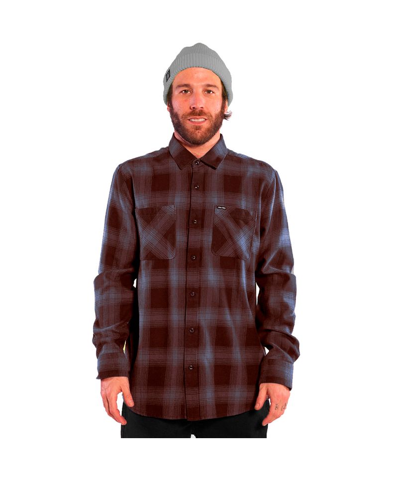 Camisa-Manga-Larga-Rip-Curl-Netastone-Urbano-Unisex-Marron-Azul-02050-J4-1