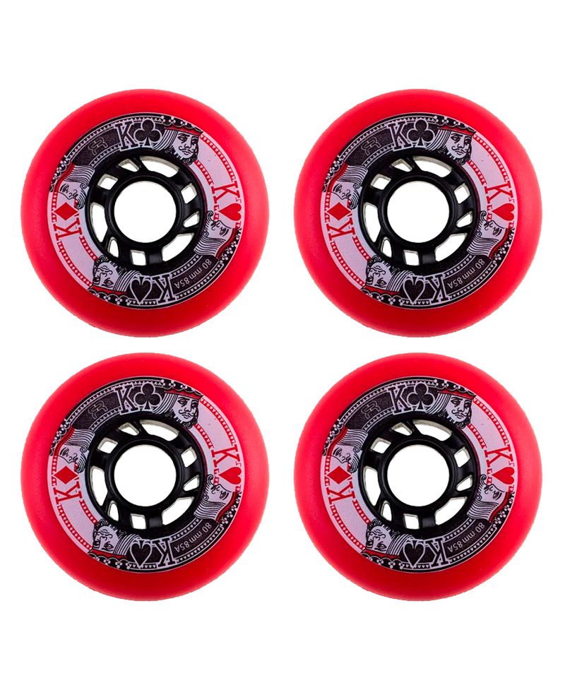 Ruedas-Rollers-FR-SKATES-Street-Kings-80mm85A-Pack-x4-Red-Black-FRWL-SK80-RD-BK