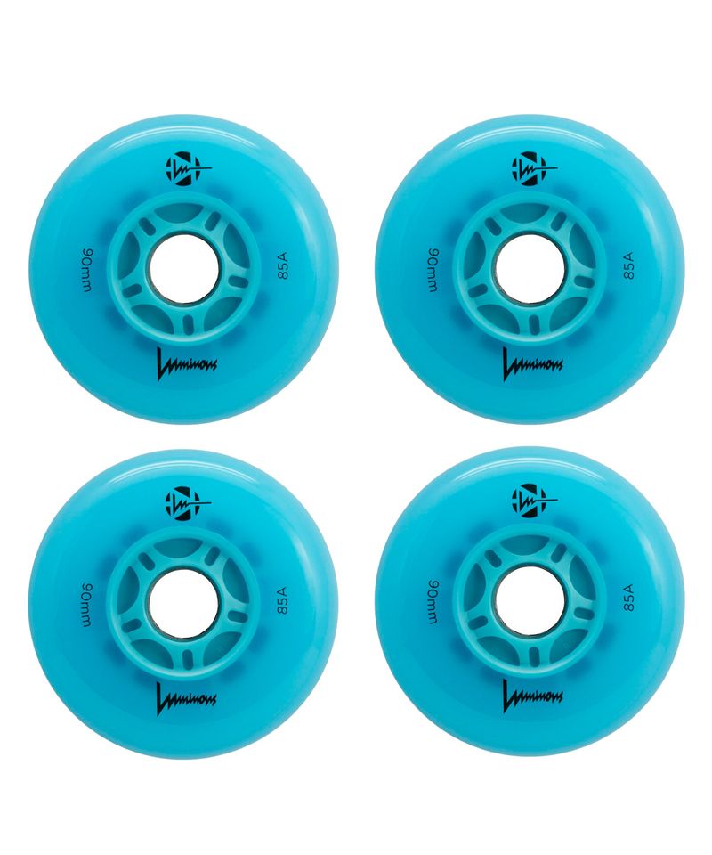 Ruedas-Rollers-FR-SKATES-Luminous-Led-90mm85A-Pack-x4-Blue-Ocean-LUWL-LU90-BO-GW-1