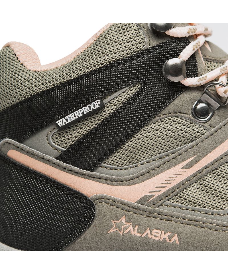 Botas Alaska Jade Waterproof Trekking Mujer Gris Verde