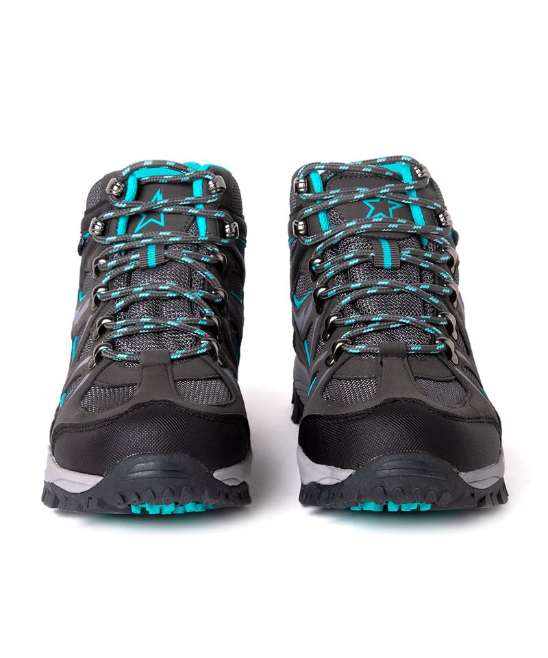 Botas Alaska Jade Waterproof Trekking Mujer Gris Verde