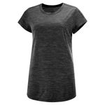 Remera-Manga-Corta-Salomon-Chill-Oversize-Running-Mujer-Black-Heather-S14702