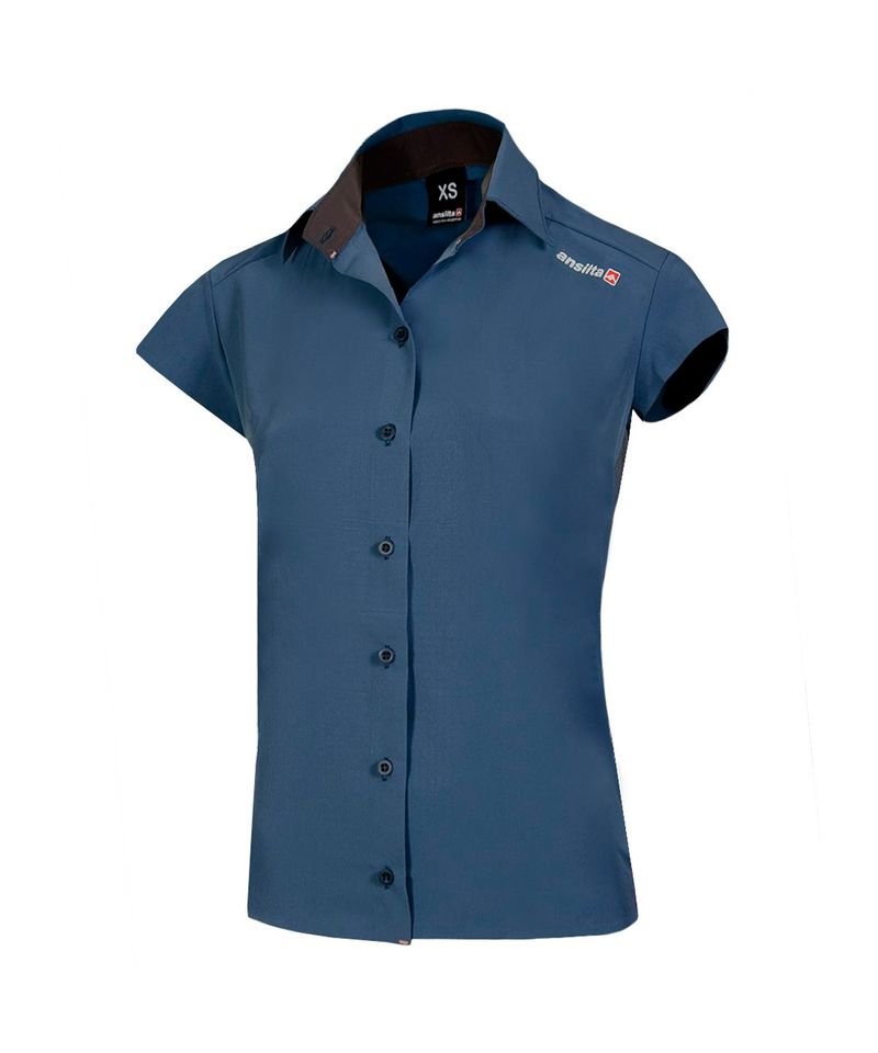 Camisa-Manga-Corta-Ansilta-W-Max-Trekking-Mujer-Azul-161807-300