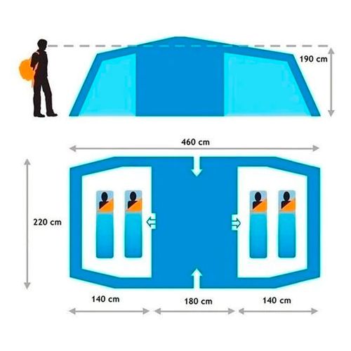 Carpa Spinit Holliday 4 Personas con Comedor