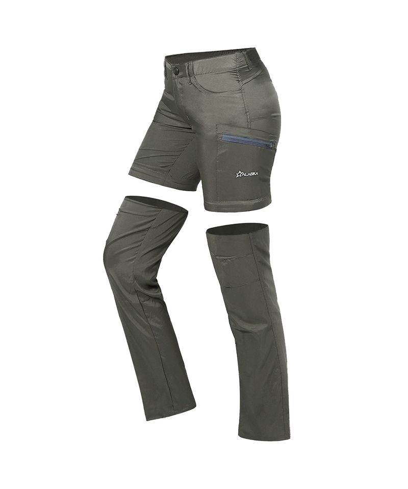 Pantalon Trekking Outdoor Mujer Secado Rapido Desmontable