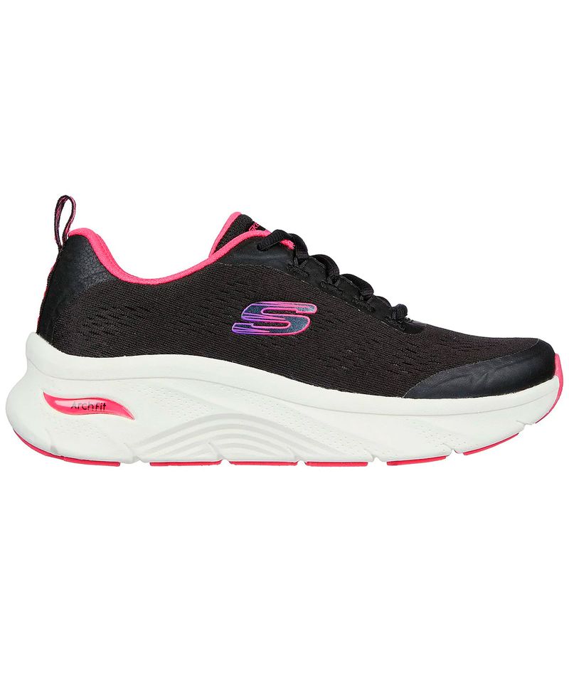 Zapatillas-Skechers-D-Lux-Cozy-Path-Running-Training-Mujer-Black-Hot-Pink-149687-BKHP