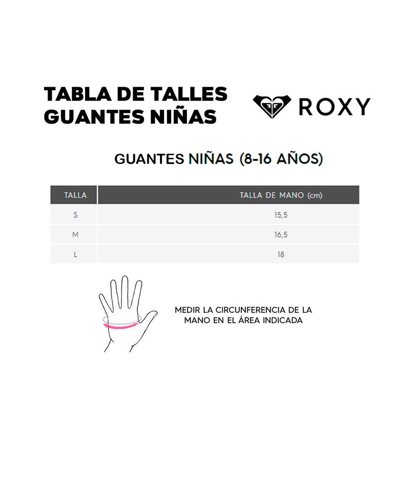 tabla-de-talles-GUANTES-ROXY-NIÑAS