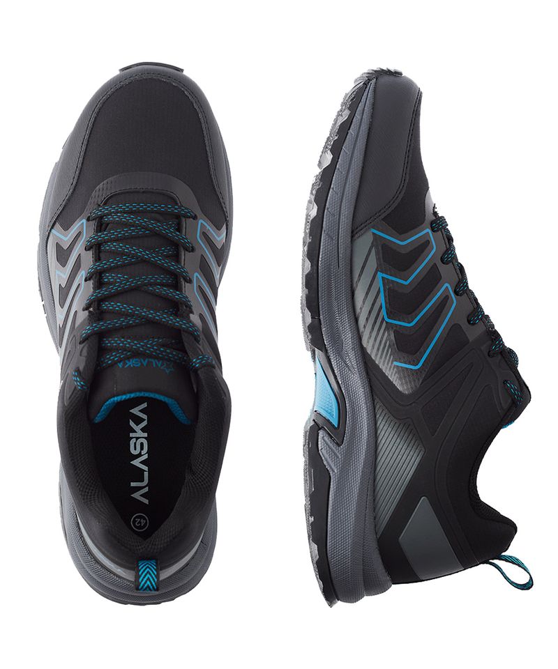 Zapatillas-Alaska-Kona-Waterproof-Trekking-Hiking-Hombre-Negro-Azul-A02663QG-7-3