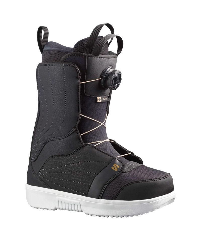 Botas-Snowboard-Salomon-Pearl-Boa-Mujer-Black-White-Gold-L41703900