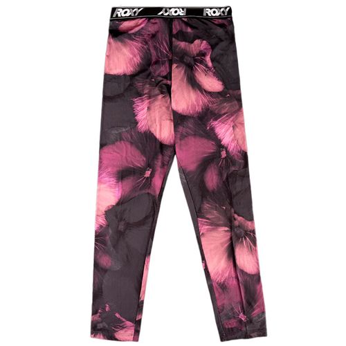 Pantalon Calza Termica Roxy Black Pansy  Mujer