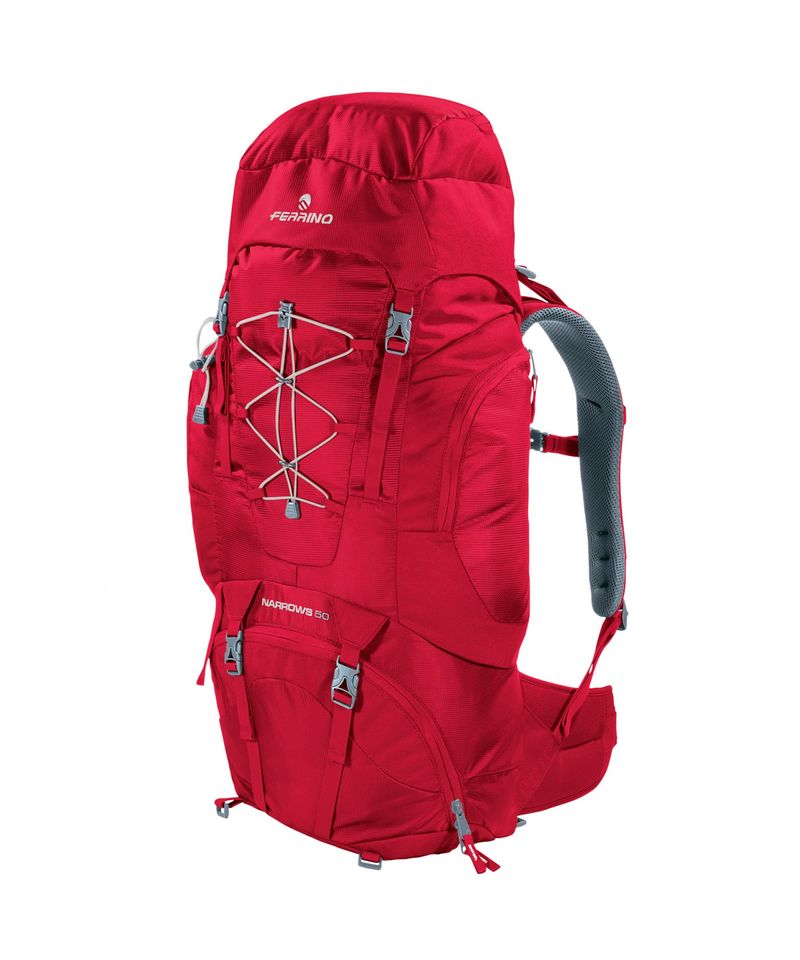 Mochila-Ferrino-Narrow-50L-Trekking-Hiking-Unisex-Rojo-75016FMM