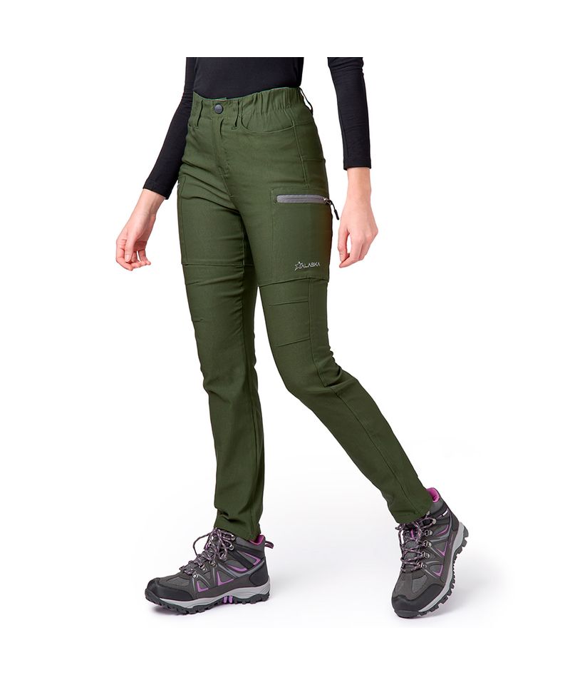 Pantalon-Cargo-Alaska-Jungla-II-Trekking-Hiking-Mujer-Verde-Oliva-AM1156-701-2