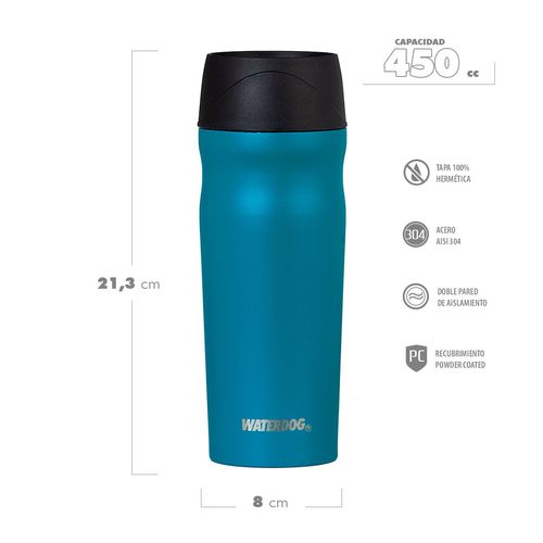 Vaso Termico Waterdog Bossa 450 cc Acero Inoxidable Unisex