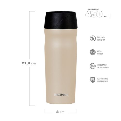 Vaso Termico Waterdog Bossa 450 cc Acero Inoxidable Unisex