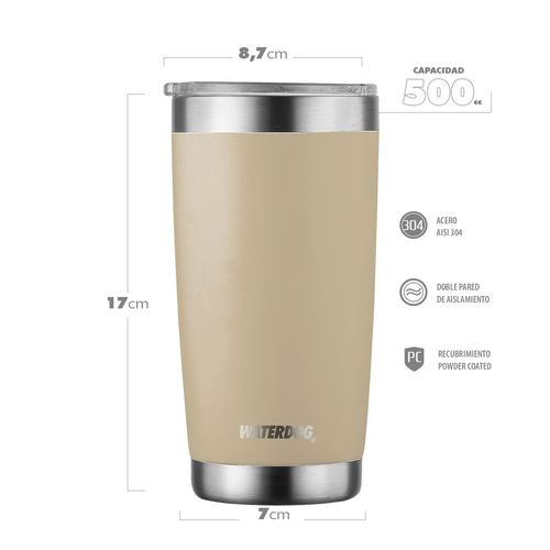 Vaso Termico Waterdog Borda 500 ml Acero Inoxidable