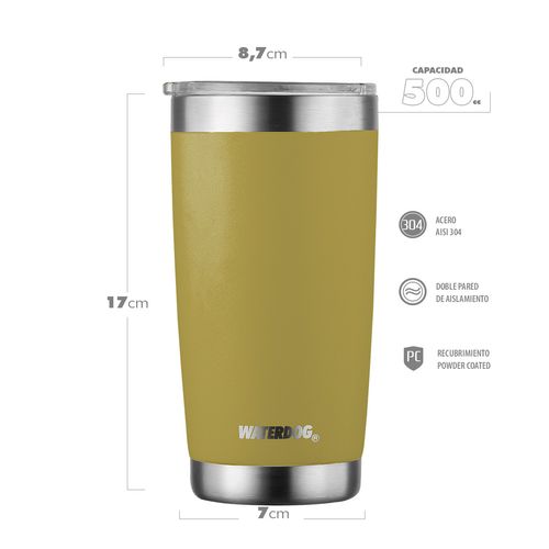 Vaso Termico Waterdog Borda 500 ml Acero Inoxidable