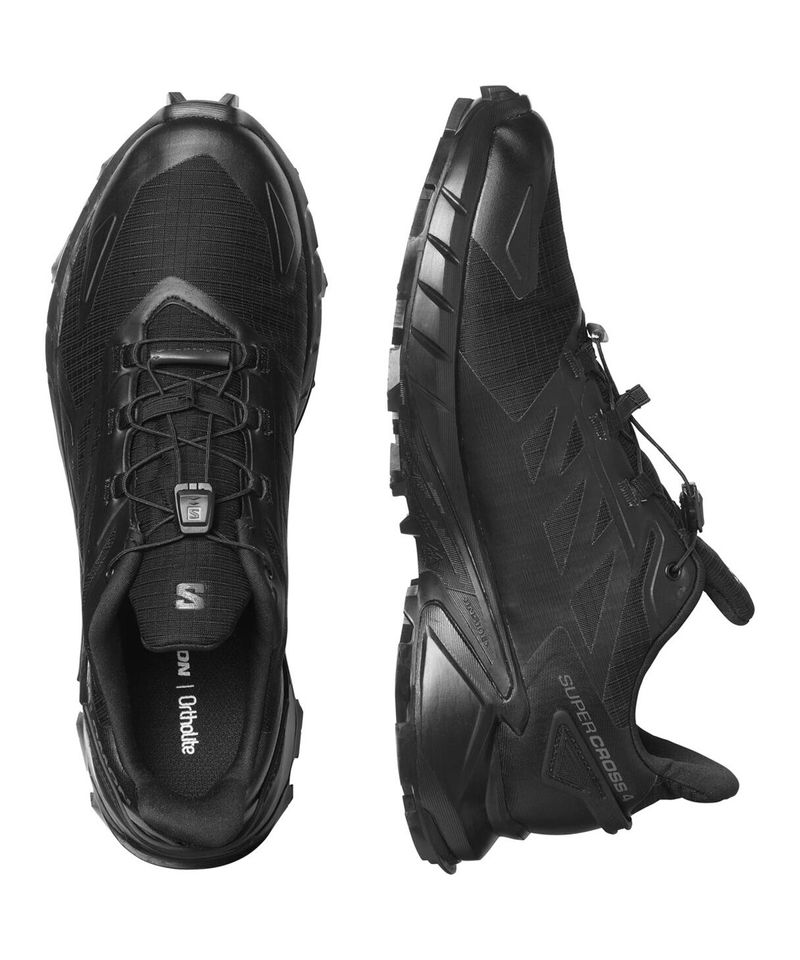 Zapatillas-Salomon-Supercross-4-Gore-Tex-Trail-Running-Hombre-Black-Black-Black-417316-4