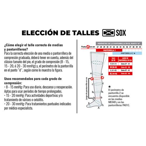 Pantorrilleras de Compresion Sox Glasgow Unisex