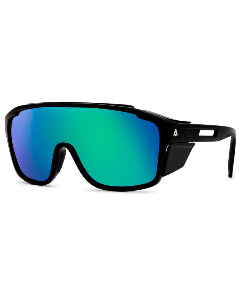 Lentes-de-Sol-Ombak-Montañitas-Trekking-Hiking-Unisex-Negro-Mate-Verde-Revo-14-10021