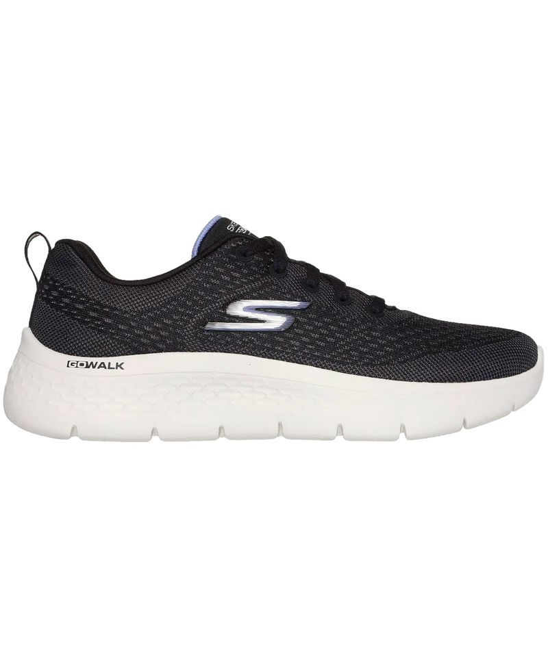 Zapatillas-Skechers-Go-Walk-Flex-Kali-Running-Training-Mujer-Black-Textile-Lavender-Trim-124830-BKLV